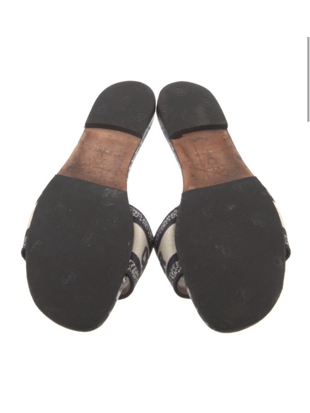 Christian Dior Navy Blue Logo Slide Sandals - Picture 6 of 6